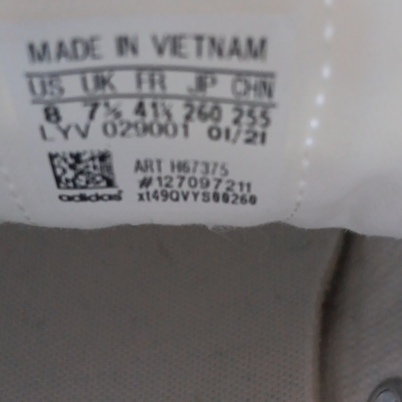 ADIDAS COLLAPSIBLE NIZZA LOW 'WHITE BLACK' SIZE 8 NWOT - Picture 5 of 7